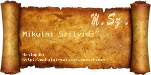 Mikulai Szilvió névjegykártya